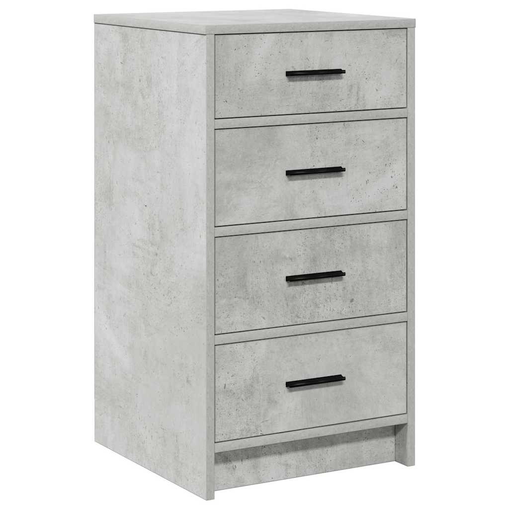 Dressing Table with Drawer 3 pcs Concrete Grey Engineered Wood