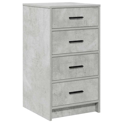 Dressing Table with Drawer 3 pcs Concrete Grey Engineered Wood