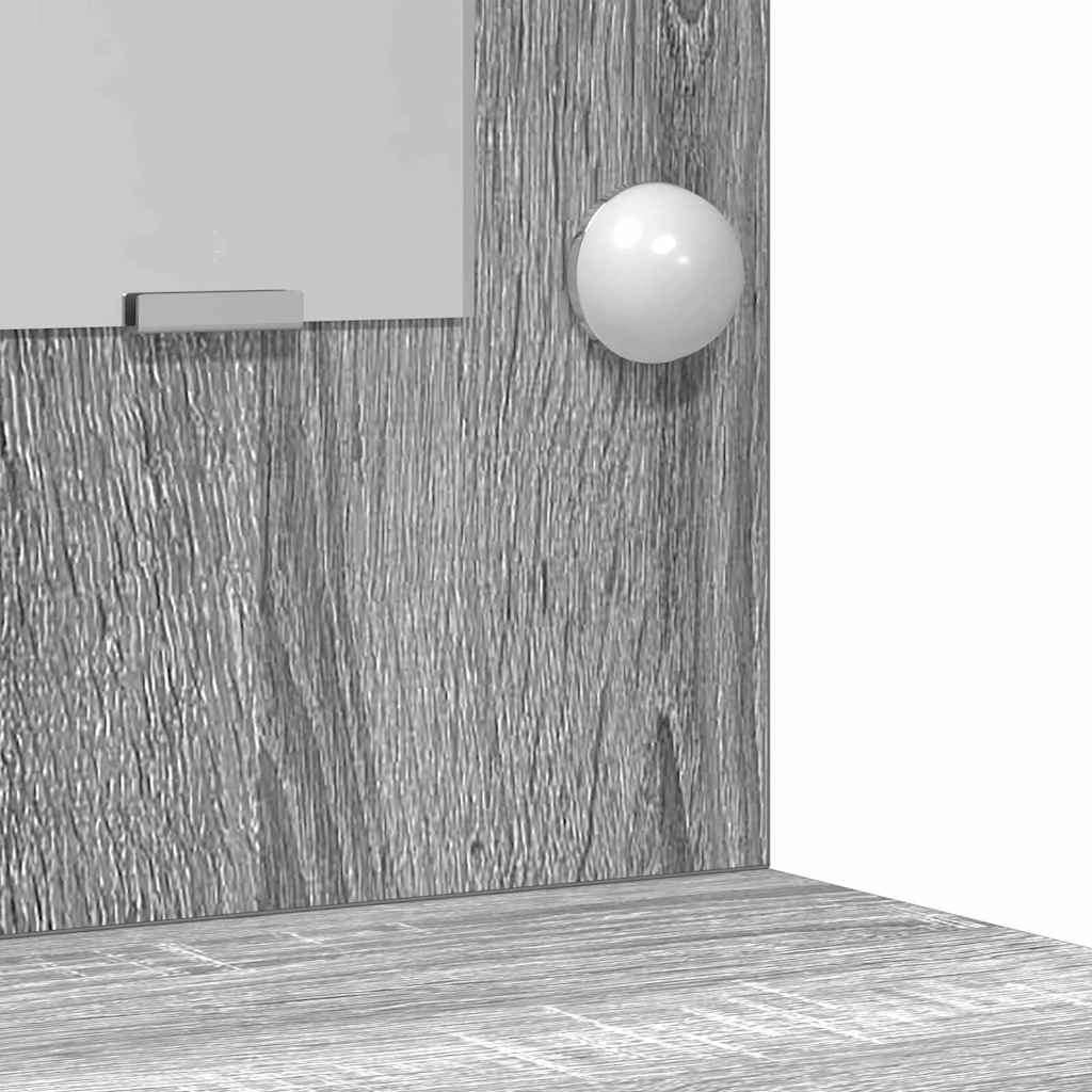 Dressing Table with Drawer 3 pcs Grey Sonoma Engineered Wood
