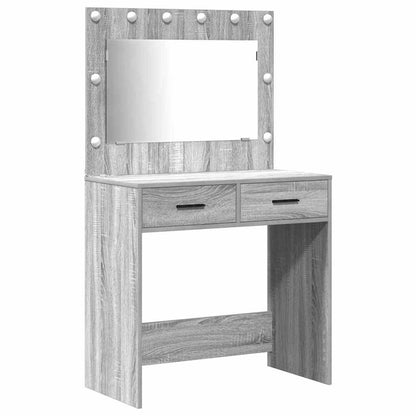 Dressing Table with Drawer 3 pcs Grey Sonoma Engineered Wood