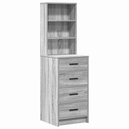 Dressing Table with Drawer 3 pcs Grey Sonoma Engineered Wood