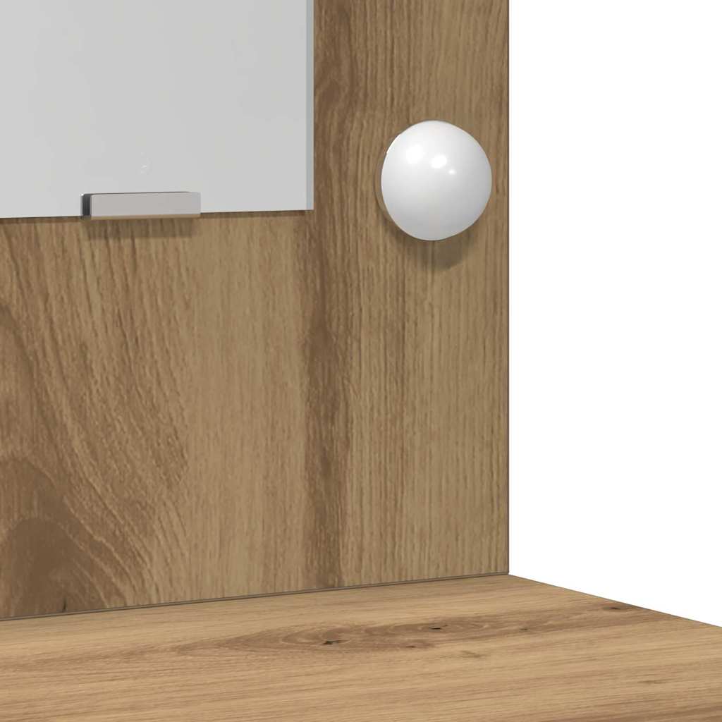 Dressing Table with Drawer 3 pcs Artisan Oak Engineered Wood
