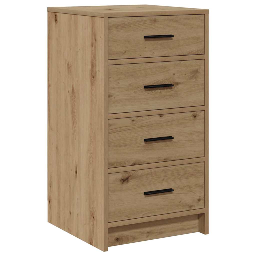 Dressing Table with Drawer 3 pcs Artisan Oak Engineered Wood