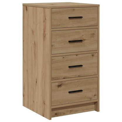 Dressing Table with Mirror Lights 3 pcs Brown Engineered wood