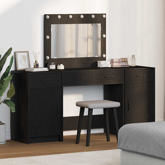 Dressing Table 3 pcs Black 78.5 x 41 x 135 cm Engineered Wood