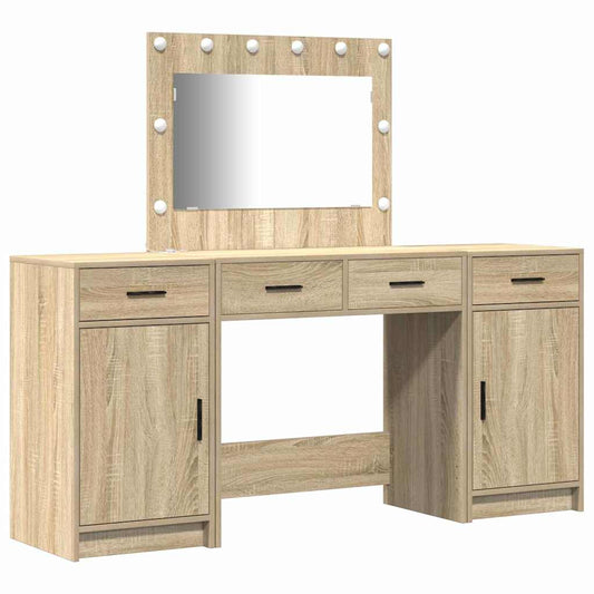 Dressing Table 3 pcs Brown 78.5 x 41 x 135 cm Engineered Wood