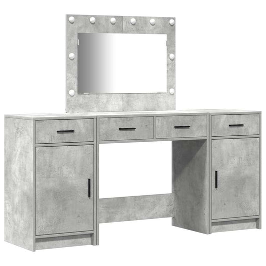 Dressing Table 3 pcs Grey 78.5 x 41 x 135 cm Engineered Wood