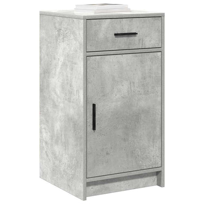 Dressing Table with Mirror Lights 3 pcs Grey Engineered Wood