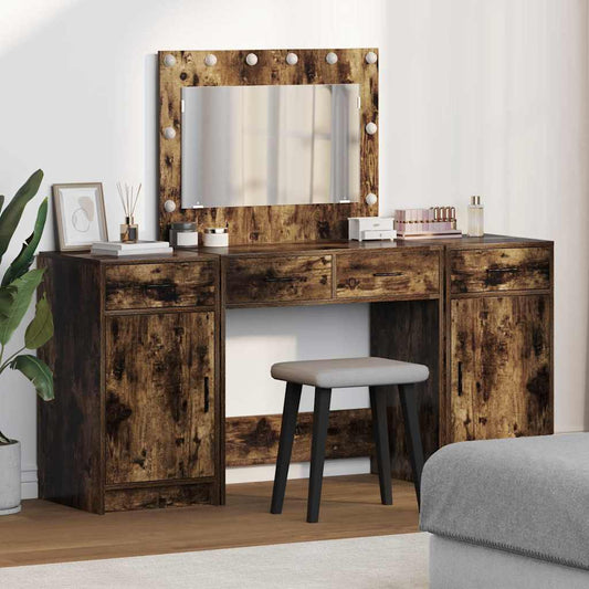 Dressing Table 3 pcs Brown 78.5 x 41 x 135 cm Engineered Wood