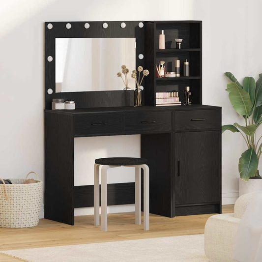 Dressing Table 2 pcs Black 78.5 x 41 x 135 cm Engineered Wood