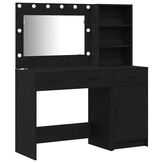 Dressing Table 2 pcs Black 78.5 x 41 x 135 cm Engineered Wood