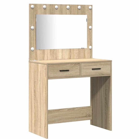 Dressing Table 2 pcs Brown 78.5 x 41 x 135 cm Engineered Wood