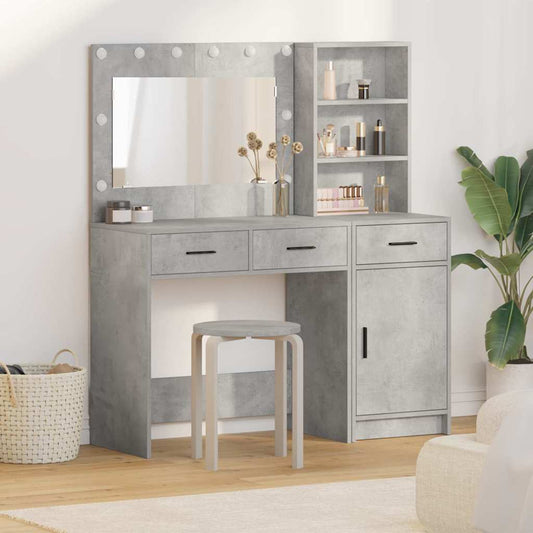 Dressing Table 2 pcs Grey 78.5 x 41 x 135 cm Engineered Wood