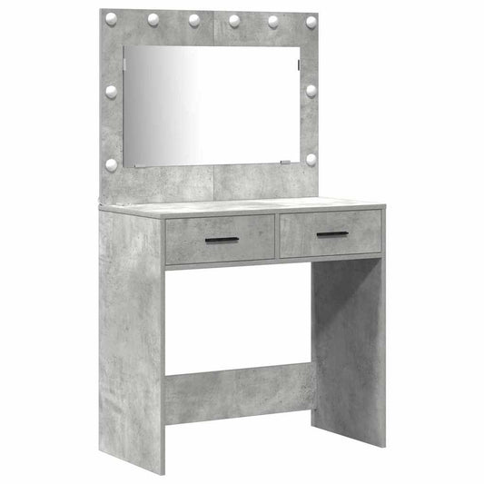 Dressing Table 2 pcs Grey 78.5 x 41 x 135 cm Engineered Wood