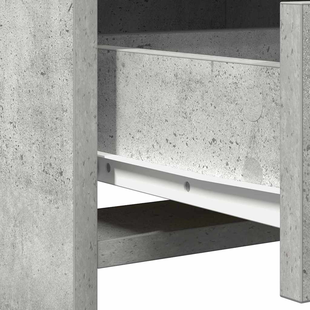 Dressing Table Set 2 pcs Concrete Grey Engineered Wood
