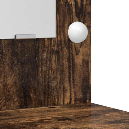 Dressing Table Set with Drawer 2 pcs Smoked Oak Engineered Wood