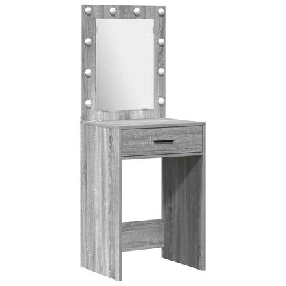 Dressing Table Set with Shelf 2 pcs Grey Sonoma Engineered Wood