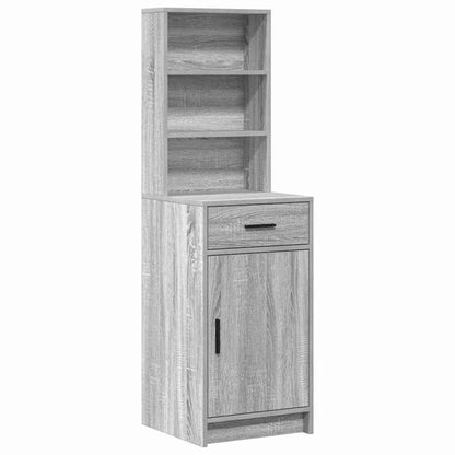 Dressing Table Set with Shelf 2 pcs Grey Sonoma Engineered Wood