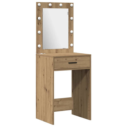 Dressing Table Set with Shelf 2 pcs Artisan Oak Engineered Wood