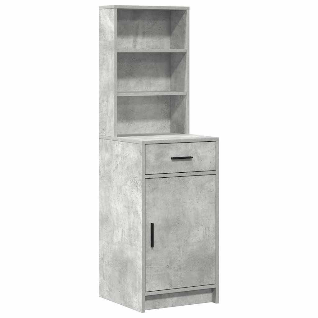 Dressing Table Set 3 pcs Concrete Grey Engineered Wood
