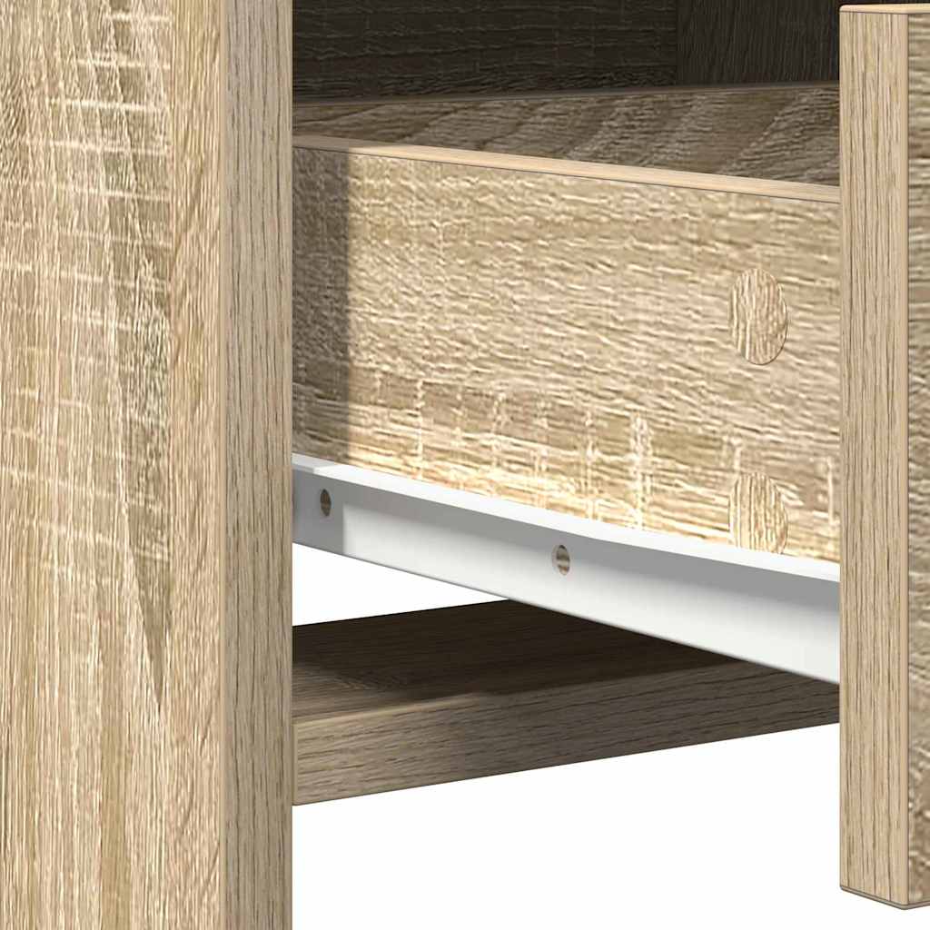 Dressing Table Set with Drawer 3 pcs Sonoma Oak Engineered Wood