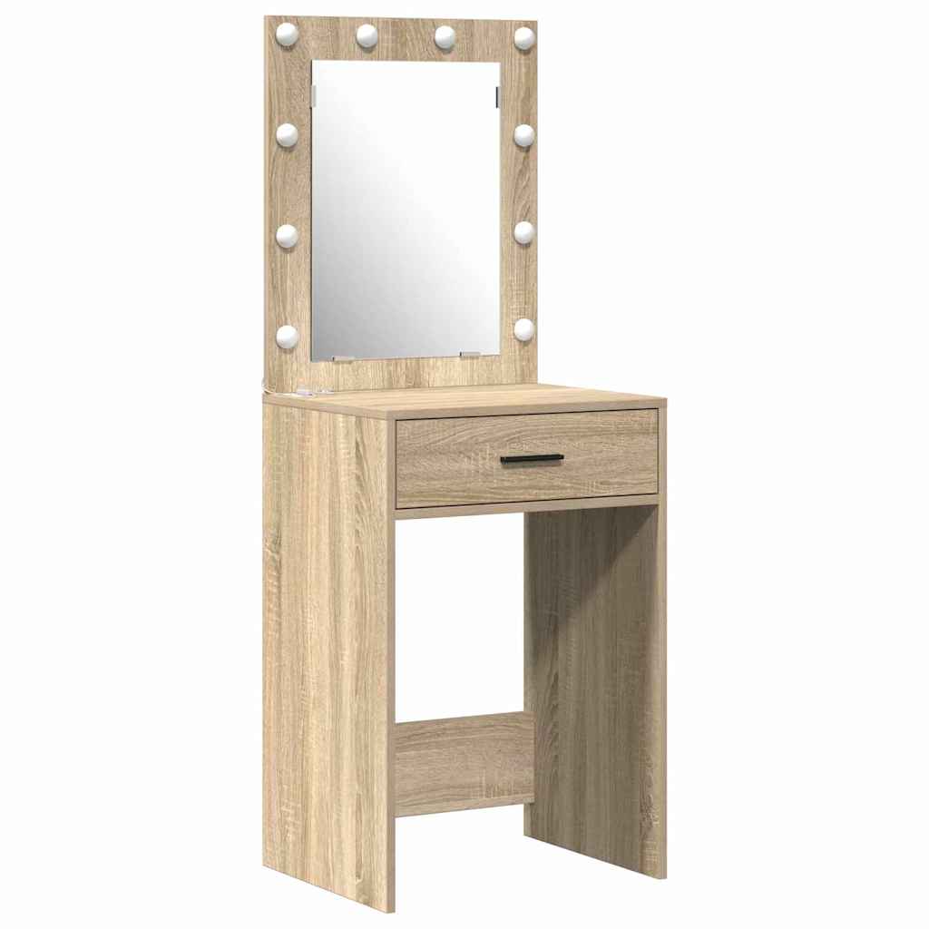 Dressing Table Set with Drawer 3 pcs Sonoma Oak Engineered Wood