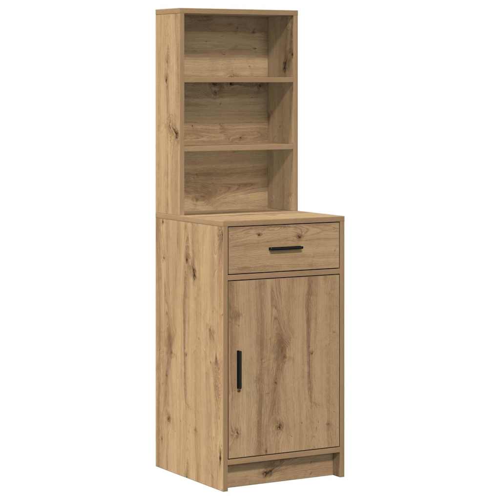 Dressing Table Set with Shelf 3 pcs Artisan Oak Engineered Wood
