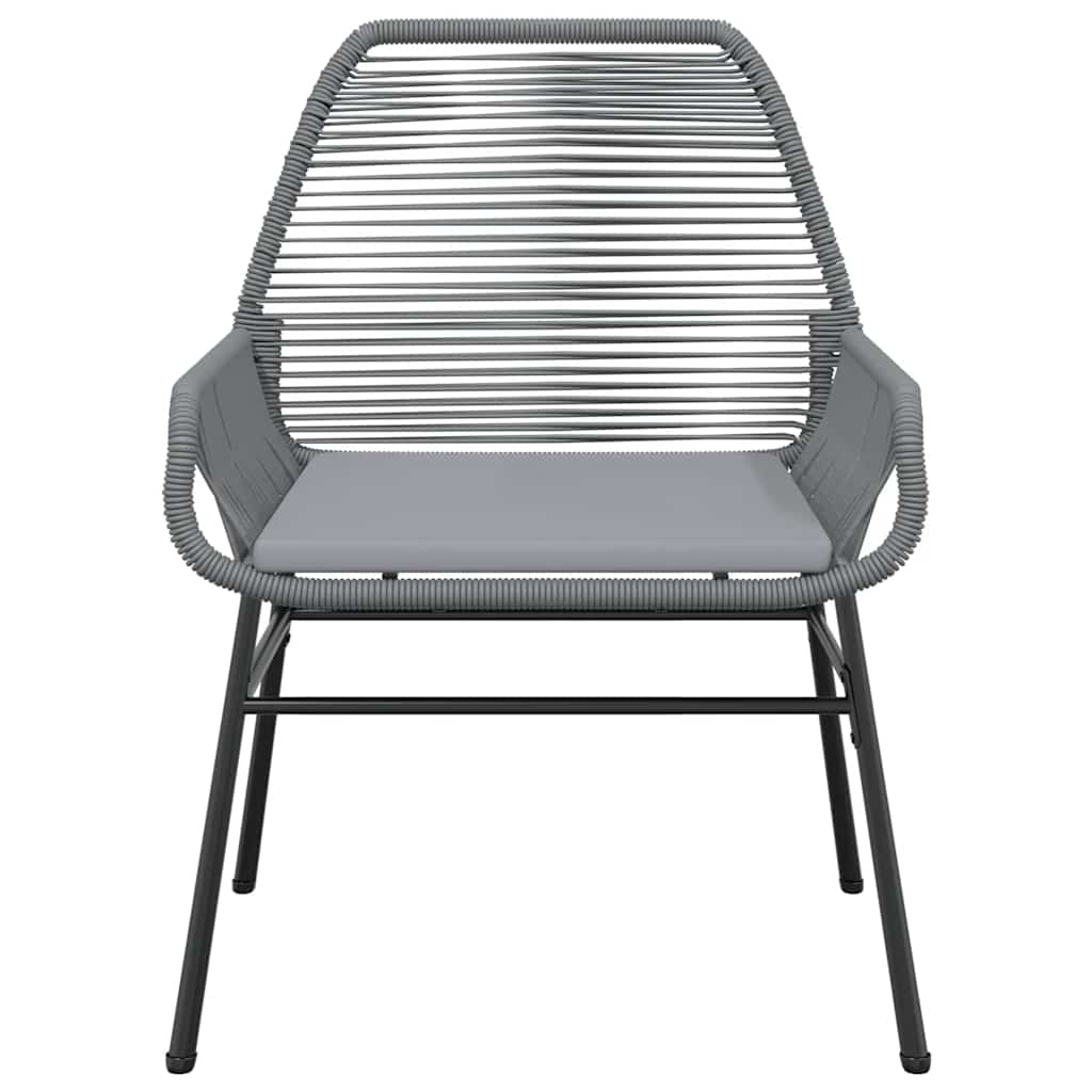 5 Piece Patio Dining Set with Cushions Gray Poly Rattan Glass