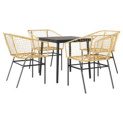 Garden Dining Set | Black, Brown