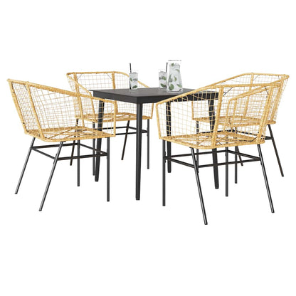 Garden Dining Set | Black, Brown