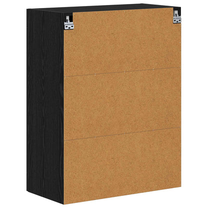 Wall Cabinets 2 pcs Black Oak 69.5 x 34 x 90 cm Engineered Wood