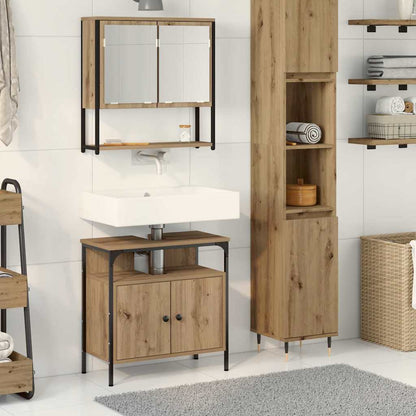 Bathroom Furniture Set 2 pcs Brown Engineered wood