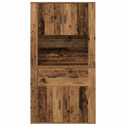 Highboard with Drawer Old wood 80 x 33 x 150 cm Engineered wood