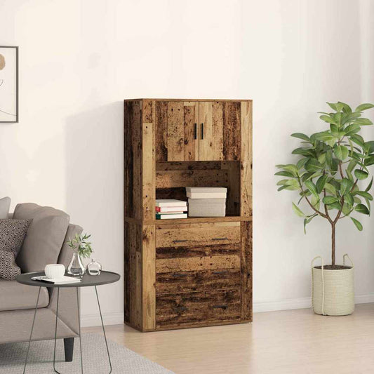 Highboard Old Wood 80 x 33 x 150 cm Engineered Wood