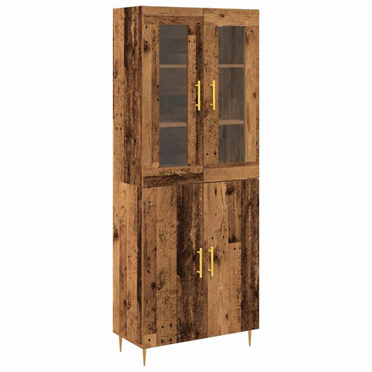 Highboard 2 pcs Old Wood 69.5 x 34 x 180 cm Engineered Wood