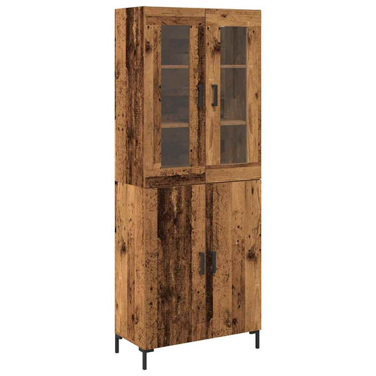 Highboard 2 pcs Old wood 69.5 x 34 x 180 cm Engineered Wood