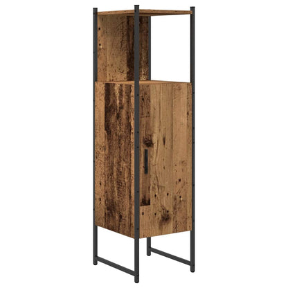 Bathroom Furniture Set with Shelf 3 pcs Brown Engineered wood