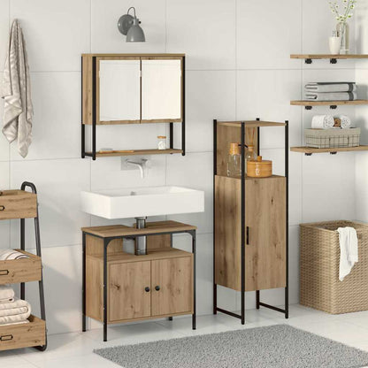 Bathroom Furniture Set 3 pcs Brown Engineered wood