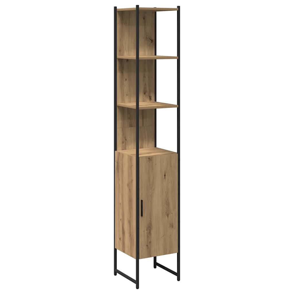 Bathroom Vanity Units with Shelf 3 pcs Brown Engineered wood