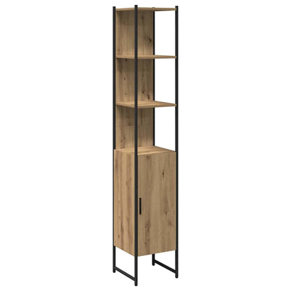 Bathroom Vanity Units with Shelf 3 pcs Brown Engineered wood