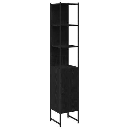 Bathroom Vanity Units with Shelf 3 pcs Black Engineered wood