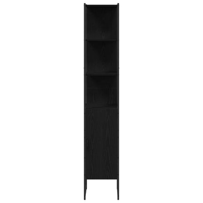 Bathroom Vanity Units with Shelf 3 pcs Black Engineered wood
