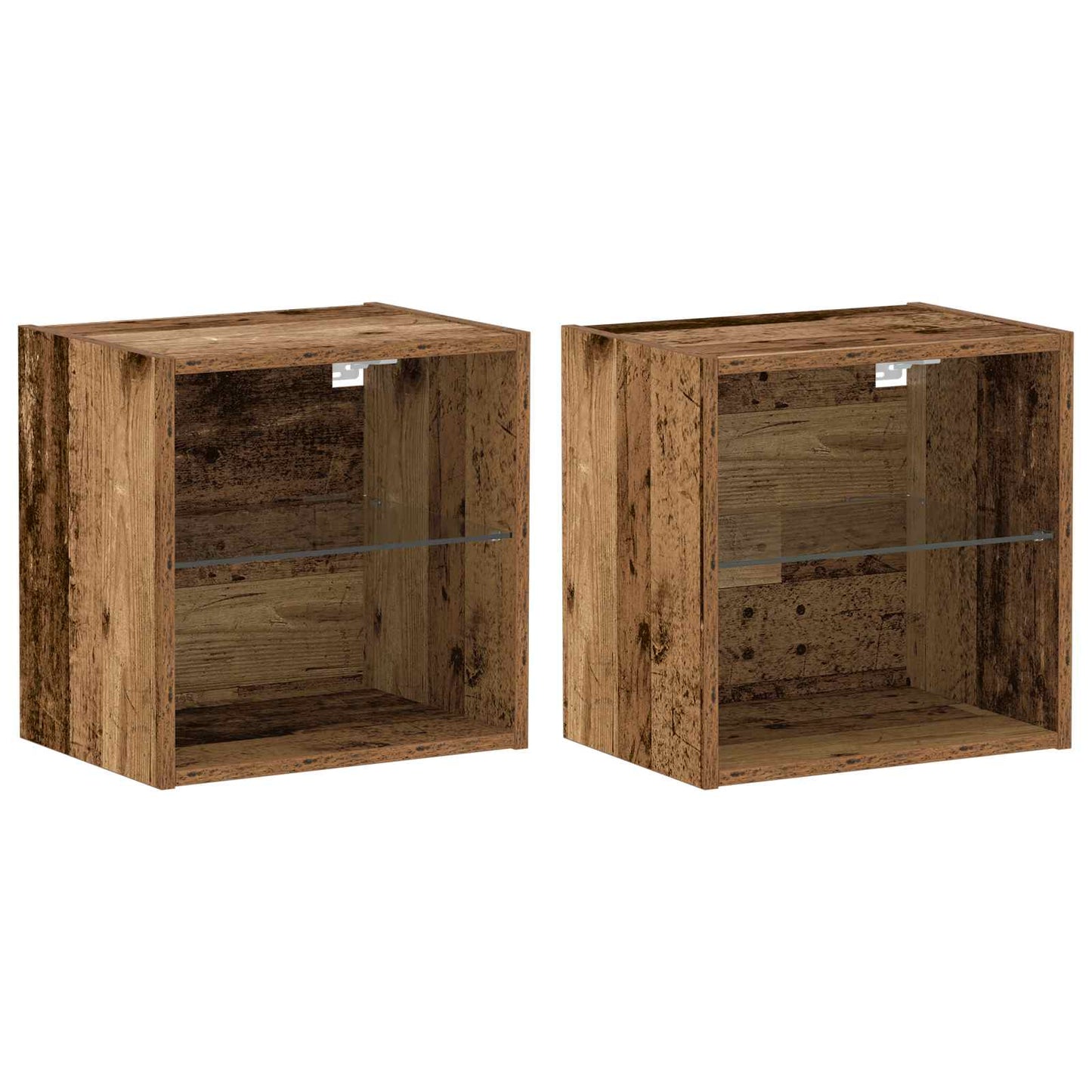 TV Cabinet Set Wall-mounted 8 pcs Old wood Engineered wood