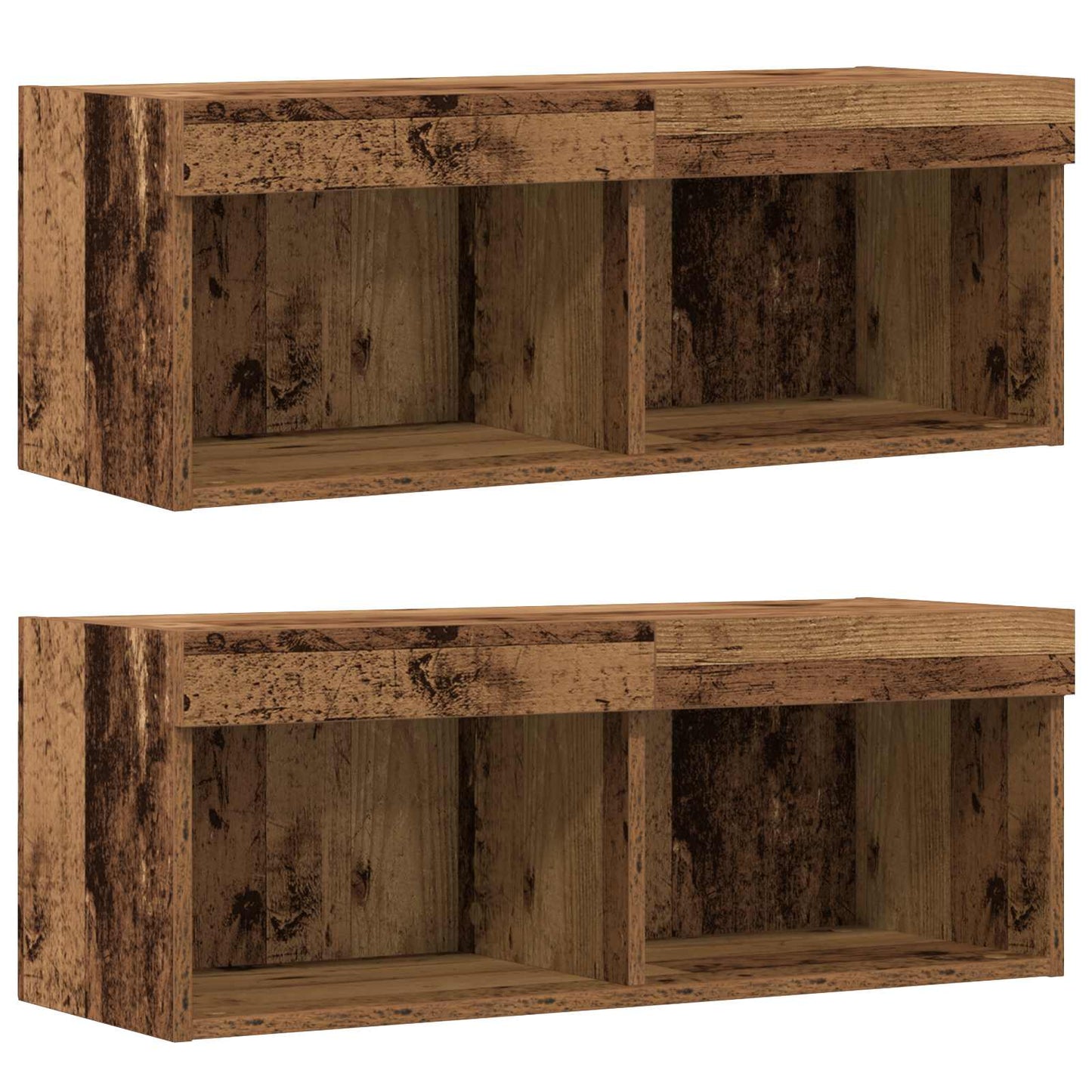 TV Cabinet Set Wall-mounted 8 pcs Old wood Engineered wood