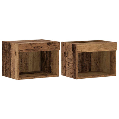 TV Cabinet Set Wall-mounted 8 pcs Old wood Engineered wood