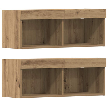 TV Cabinet 4 pcs Artisan oak Engineered wood
