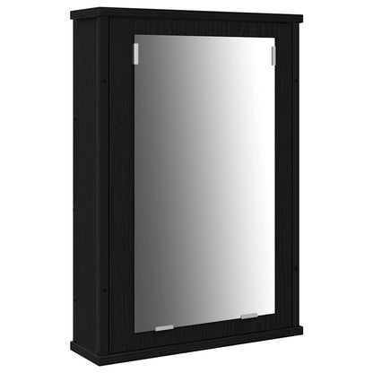 Bathroom Vanity Units with Shelf 3 pcs Black Engineered wood