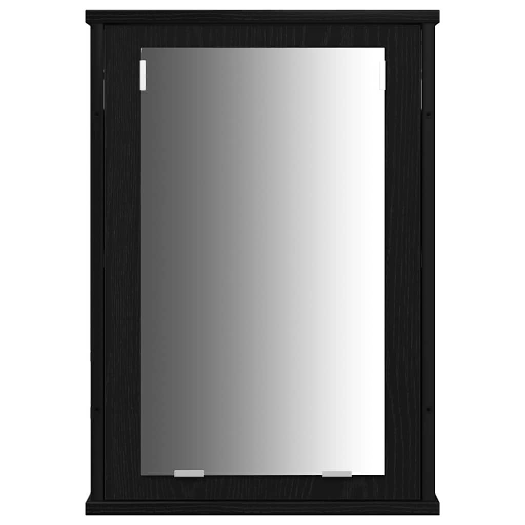 Bathroom Vanity Units with Shelf 3 pcs Black Engineered wood