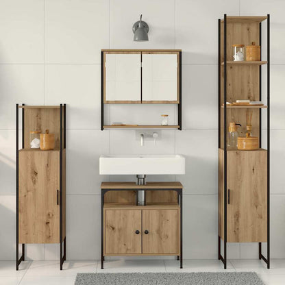 Bathroom Furniture Set 4 pcs Artisan Oak Engineered Wood