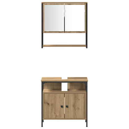 Bathroom Furniture Set 4 pcs Artisan Oak Engineered Wood